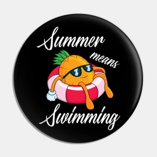 Funny Swimming Pineapple Pin