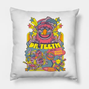 Vintage Dr. Teeth X Electric Mayhem Rainbows Pillow