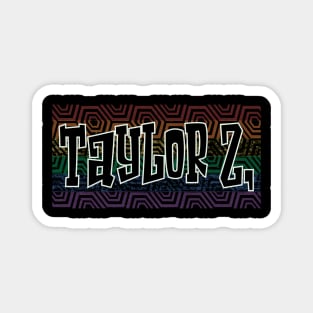 LGBTQ PATTERN AMERICA TAYLOR Z Magnet