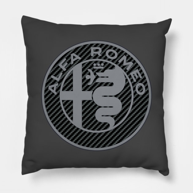 Alfa Romeo Carbon Fibre Design Pillow by fmDisegno