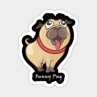 cute pug face Magnet