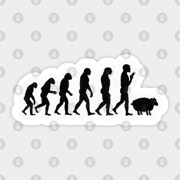 Funny Evolution Theory Humor - Funny Evolution Theory Humor - Sticker ...
