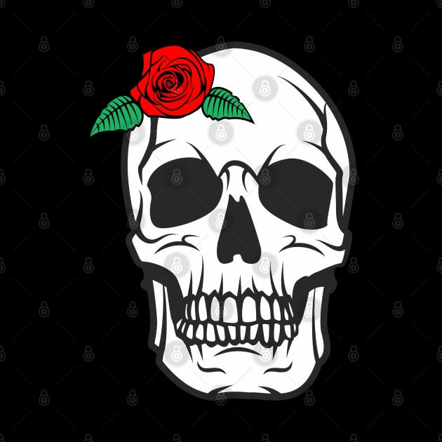 Japanese Retro - Skull and Rose 2 by ahmadzakiramadhan