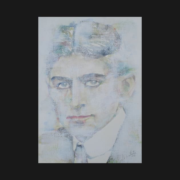 FRANZ KAFKA watercolor and acrylic portrait by lautir