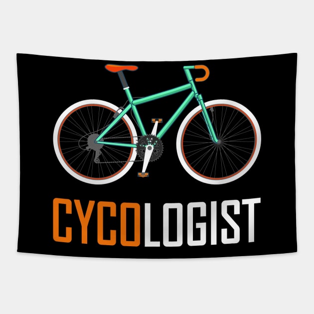 Cycologist Bike Gift Tapestry by Delightful Designs