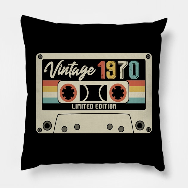 Vintage 1970 - Limited Edition - Vintage Style Pillow by Debbie Art