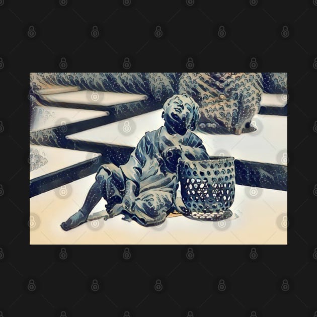 Boy and basket sculpture digital art by DesignIndex