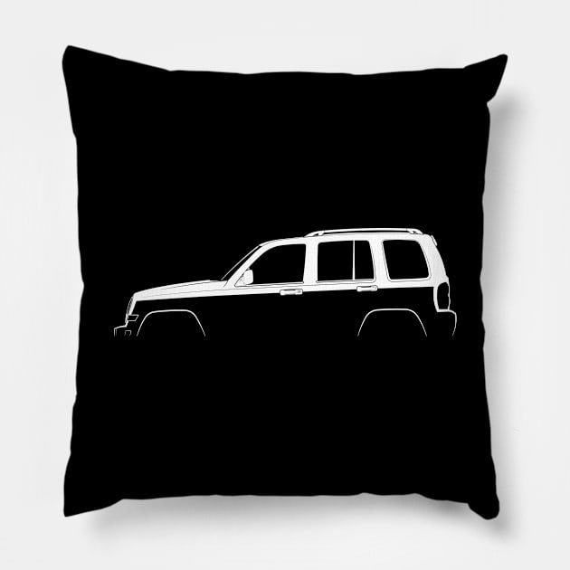 Jeep Liberty (KJ) Silhouette Pillow by Car-Silhouettes