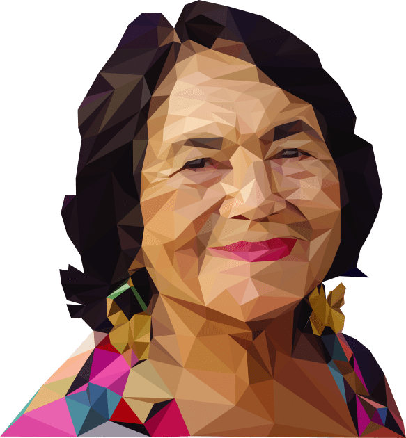 Dolores Huerta Kids T-Shirt by Hermanitas Design