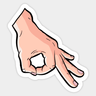 OK Sign Decal | Made you look hand meme game Sticker Below the waist