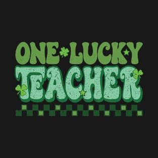 One Lucky Teacher, Retro St Patricks Day T-Shirt