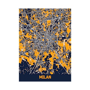 Milan - Italy Bluefresh City Map T-Shirt