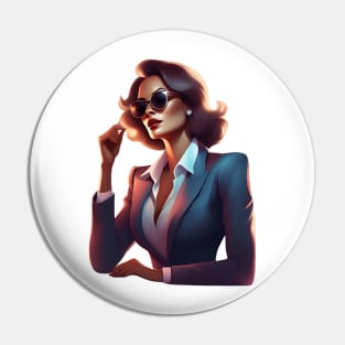 Thinking Boss Lady Pin