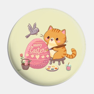 Easter whiskers of a kawaii cat Pin