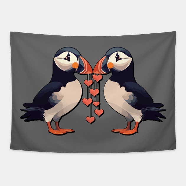 Puffin Lovin' Tapestry by MonarchGraphics