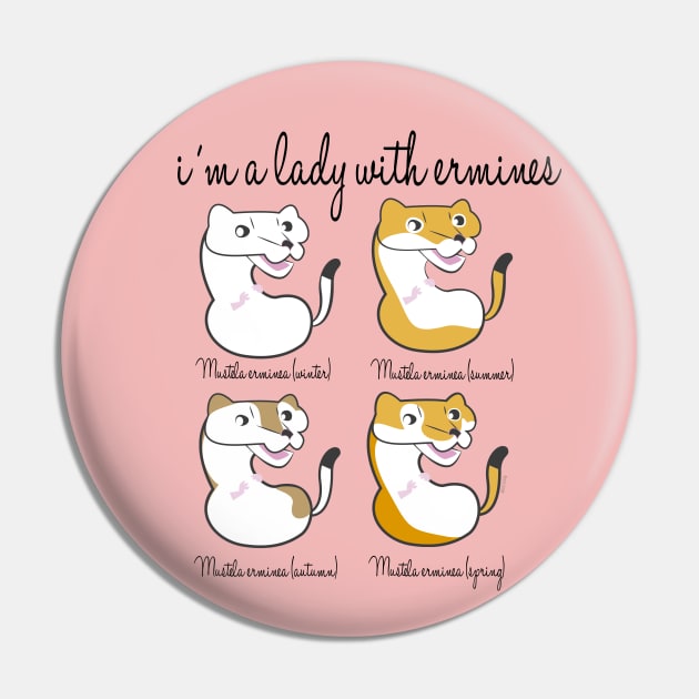 A Lady with Ermines Pin by belettelepink