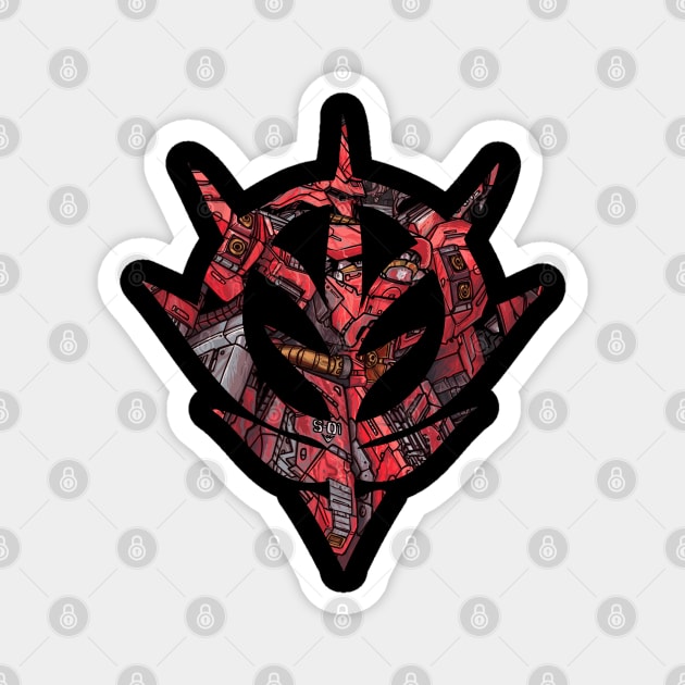 Neo Zeon Logo x Sazabi Magnet by kimikodesign