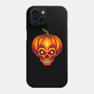 halloween family pumpkin head illustration Phone Case