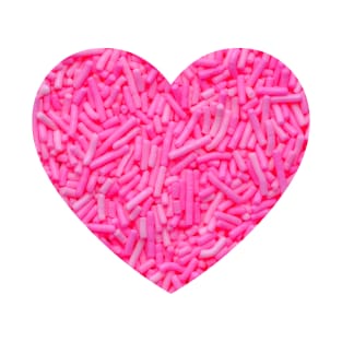 Pink Sprinkles Candy Photo Heart T-Shirt