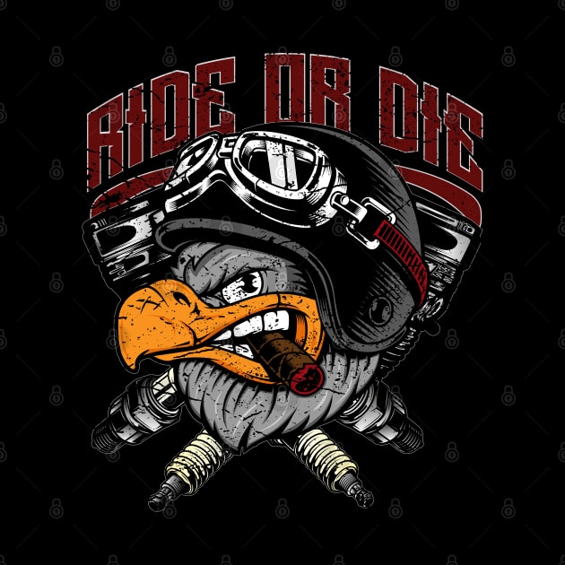 Ride or Die Biker Eagle by RockabillyM