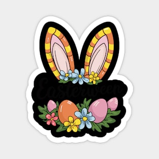 Easterween Bunny Ears and Eggs Festive Holiday Funny Magnet