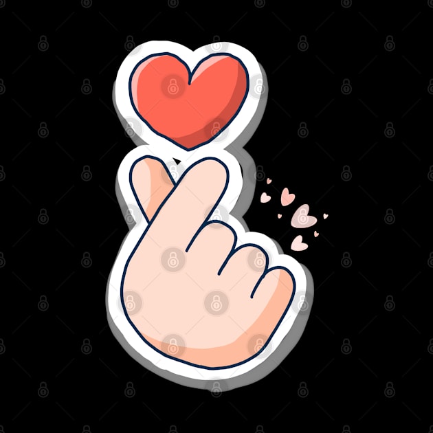 Korean finger heart saranghae by Salizza