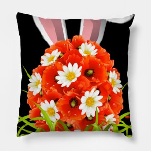 Floral Easter Egg Bunny Ears Costume Rabbit Gift Women Girls Pillow