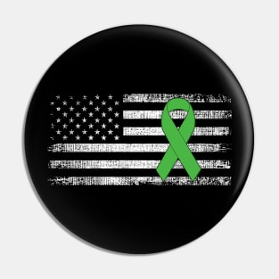 Lymphoma Cancer Awareness Classic American Flag Pin