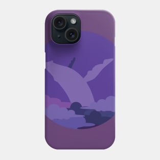 Purple whale Phone Case