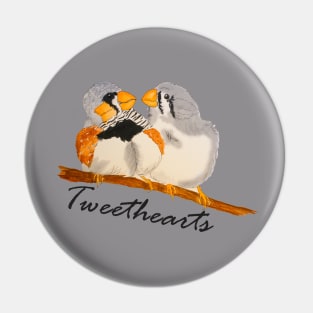 Tweethearts Zebra Finch Pin