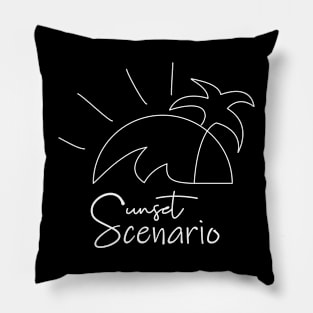 sunset scenario Pillow