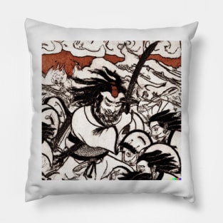 Japan Warrior during War Period Pillow