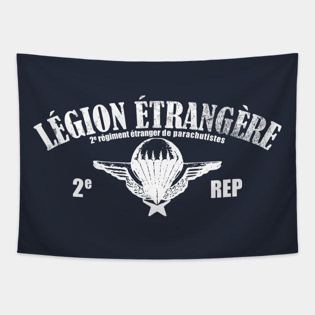 Foreign Legion Paratrooper - 2 Rep (distressed) Tapestry by TCP