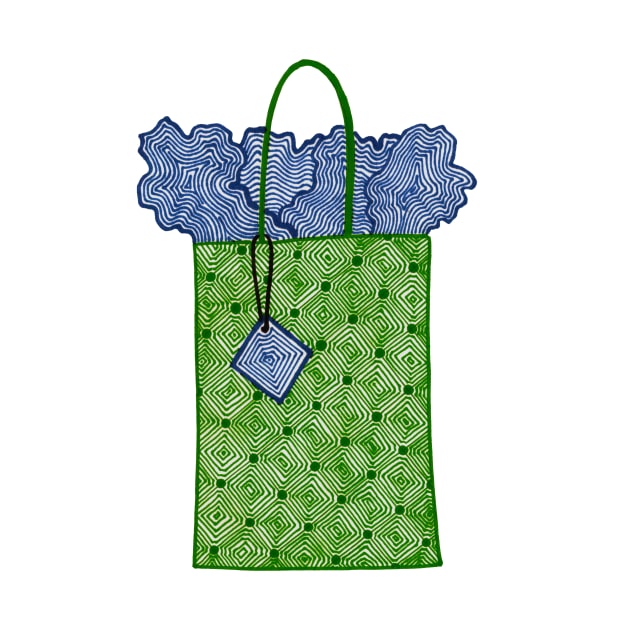 Gift bag (green and blue) by calenbundalas