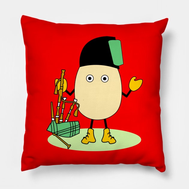 Bagpipe Egghead Pillow by Barthol Graphics