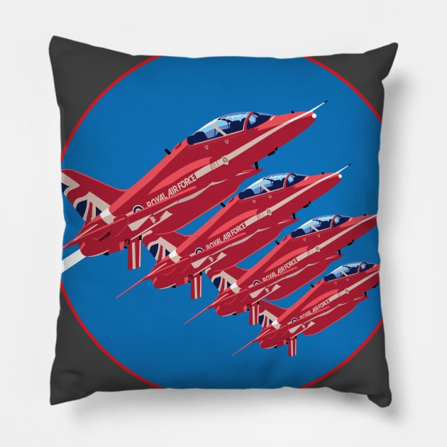 Red Arrows Pillow by Limey_57