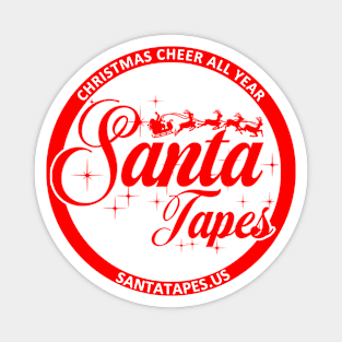 Santa Tapes Round Logo Magnet