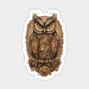 Steampunk Owl Magnet