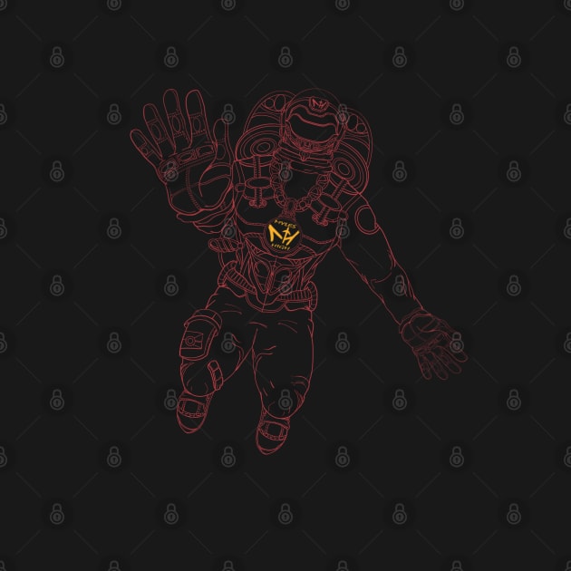 MHI Red Outline Spaceman by mylehighinternational