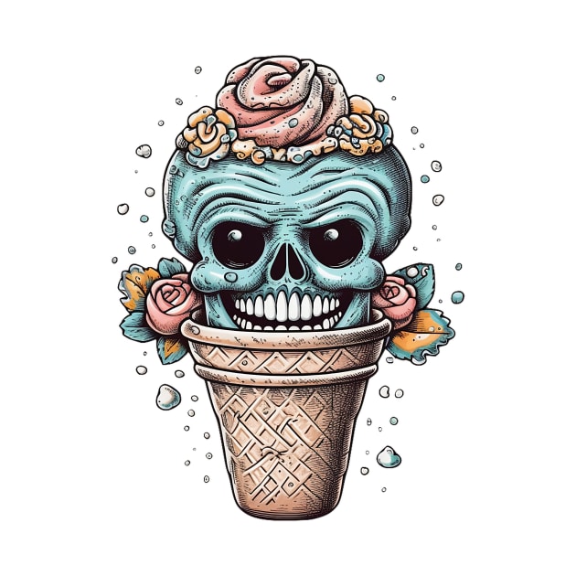 Skull ice cream by stkUA