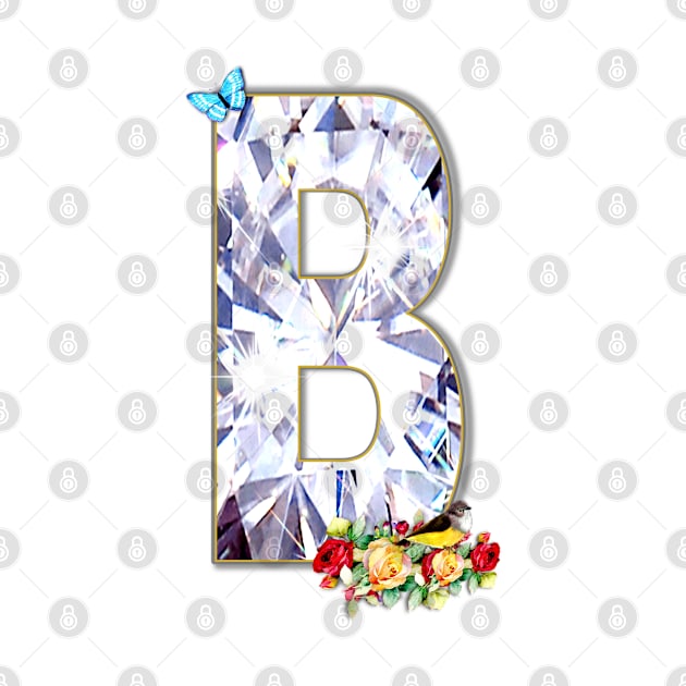 Name Initial Letter B and Weebill Bird by KC Morcom aka KCM Gems n Bling aka KCM Inspirations