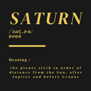 Word Saturn T-Shirt