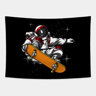 Astronaut Skateboarding Tapestry