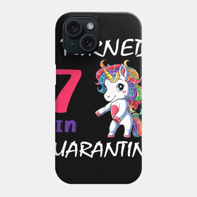 I Turned 7 in quarantine Cute Unicorn Phone Case by Superdadlove