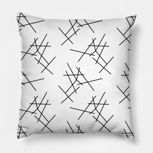 Abstract patterned, pattern, decor, ornament, seamless,  repeat, geometric, line, minimalism, elegant, concise Pillow