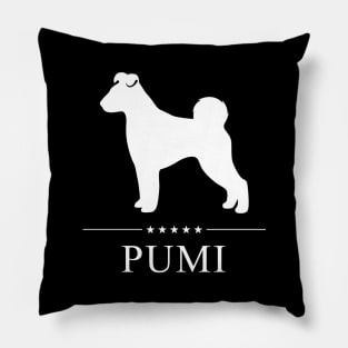 Pumi Dog White Silhouette Pillow