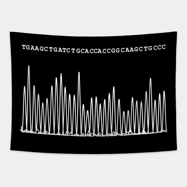 Sequencing Chromatogram, white Tapestry by RosArt100