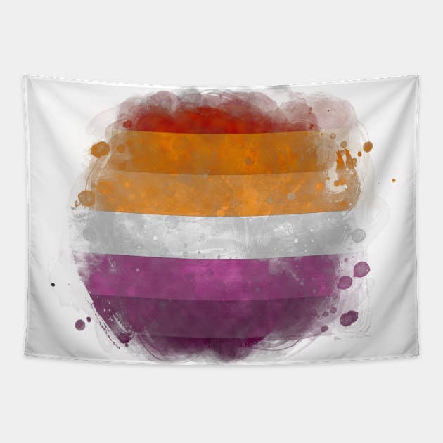 Lesbian pride flag Tapestry by Mig's Design Shop