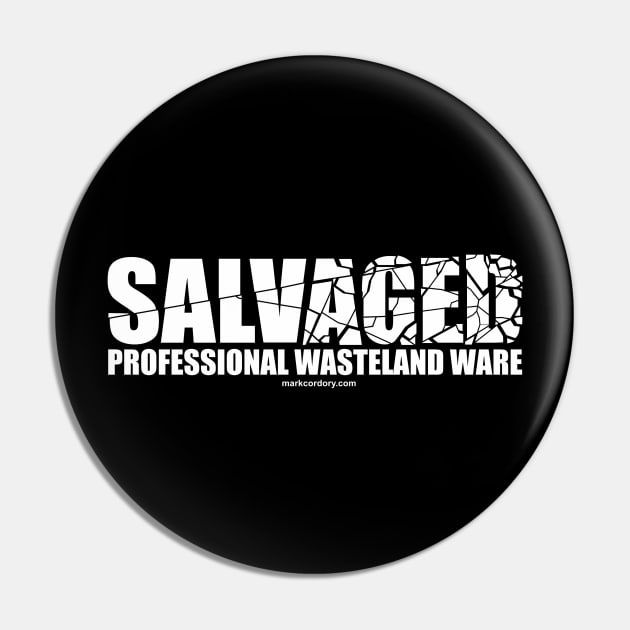 SALVAGED Ware - white Logo Pin by SALVAGED Ware