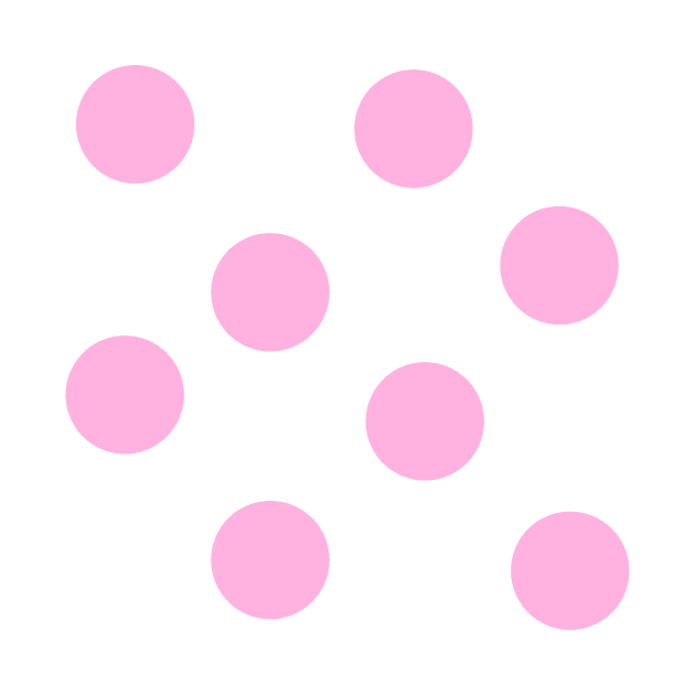 Pink on White Polka Dots by MacSquiddles